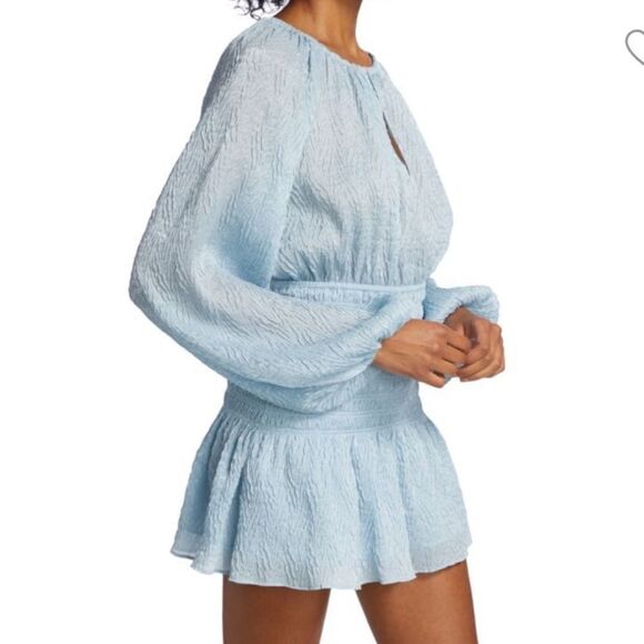 NWT RAMY BROOK Bennett Shirred Ruffle Minidress - Picture 1 of 7